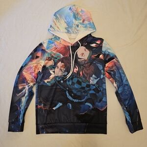 Rare Demon Hunter Graphic Print Medium Sized Hoodie With Kangaroo Pockets